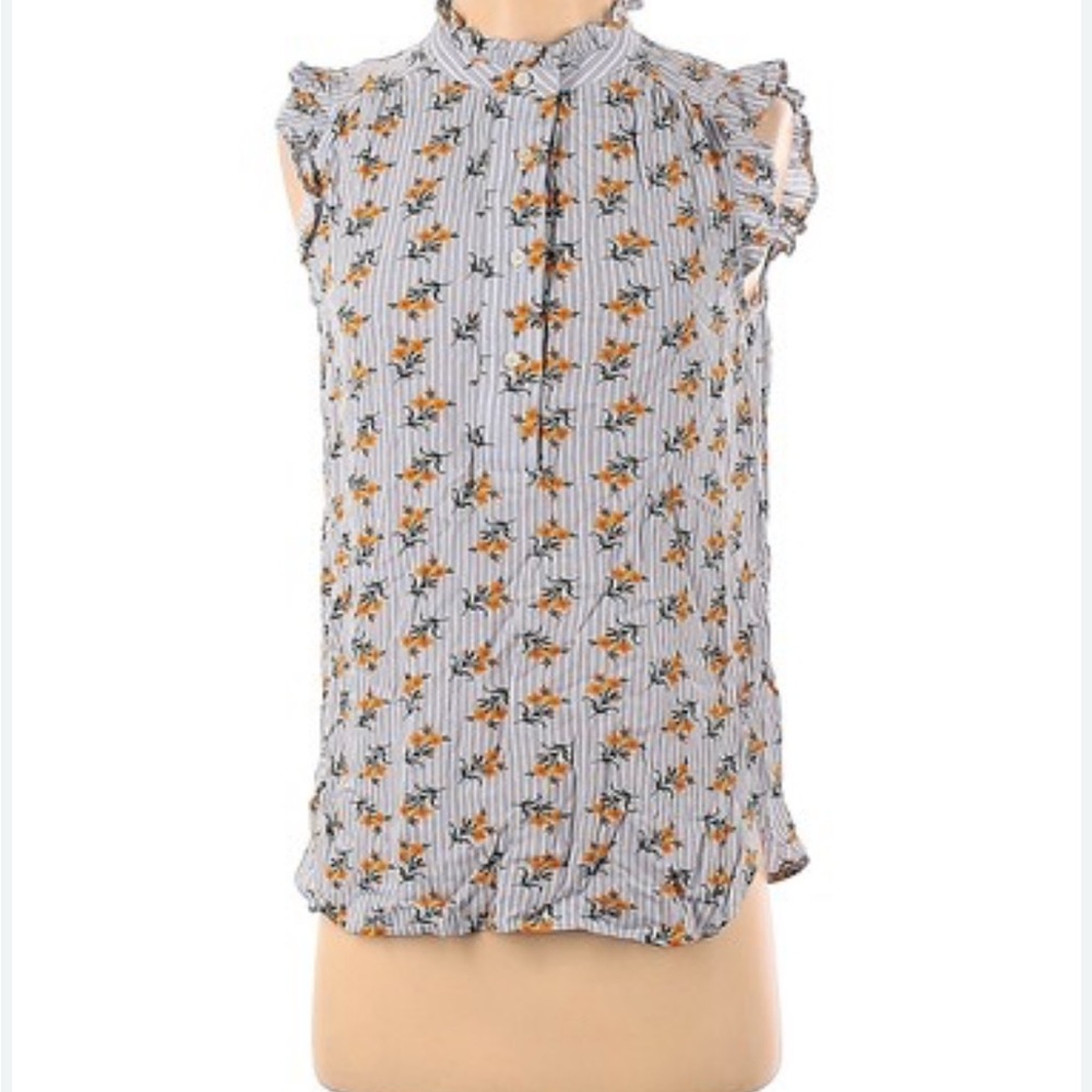 Floral Ruffle Sleeve Women's Top